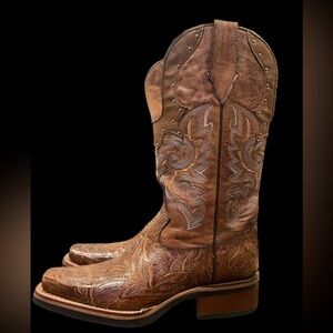 Los Compadres Brown Western Leather Boots Womens 24 1/2 or US 7.5